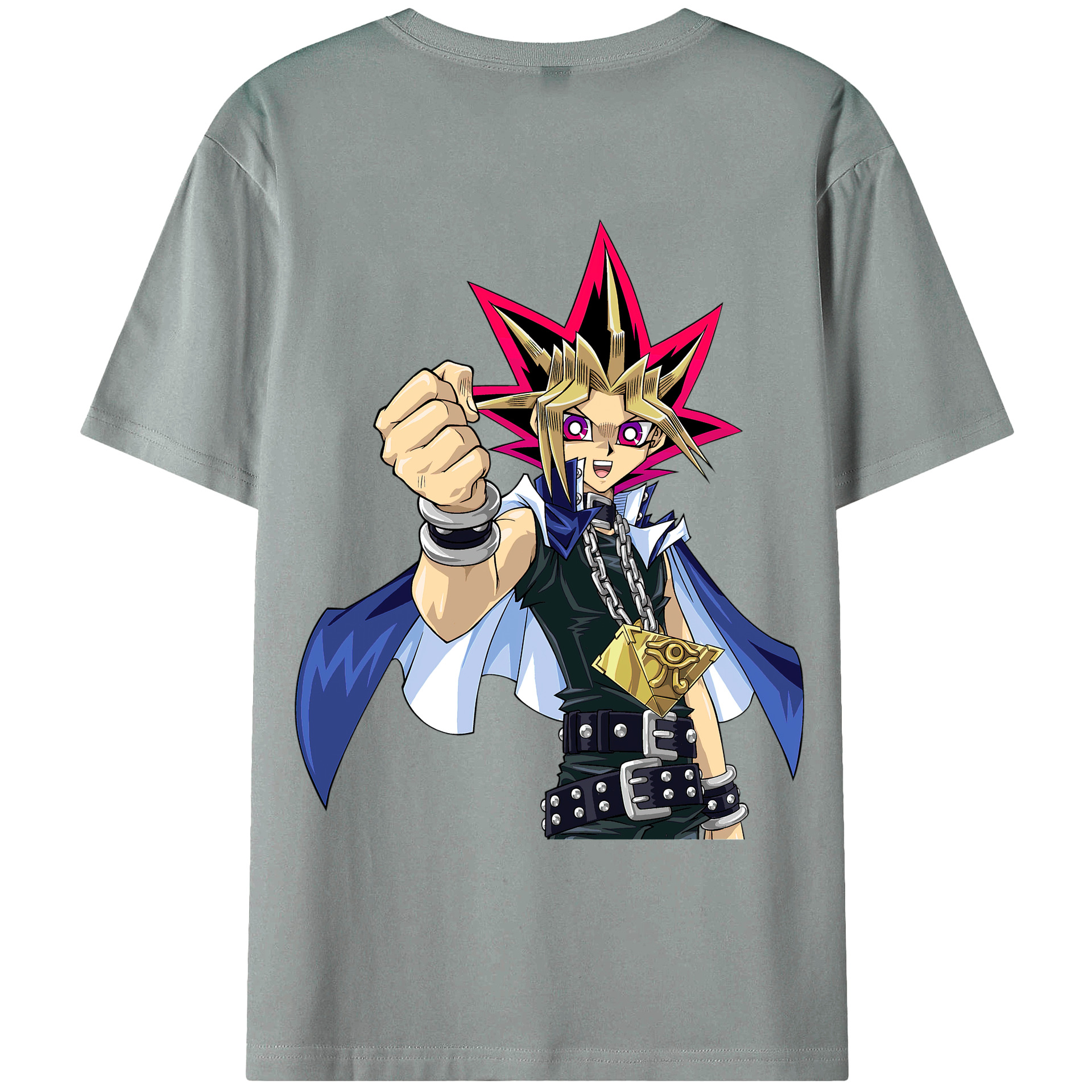 （画像用） 遊☆戯☆王 Yu-Gi-Oh! 綿100％ メンズ半袖Tシャツ（バックプリント） 通気性